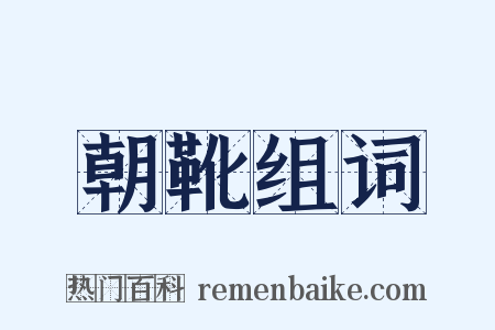 朝靴组词是什么意思的图片